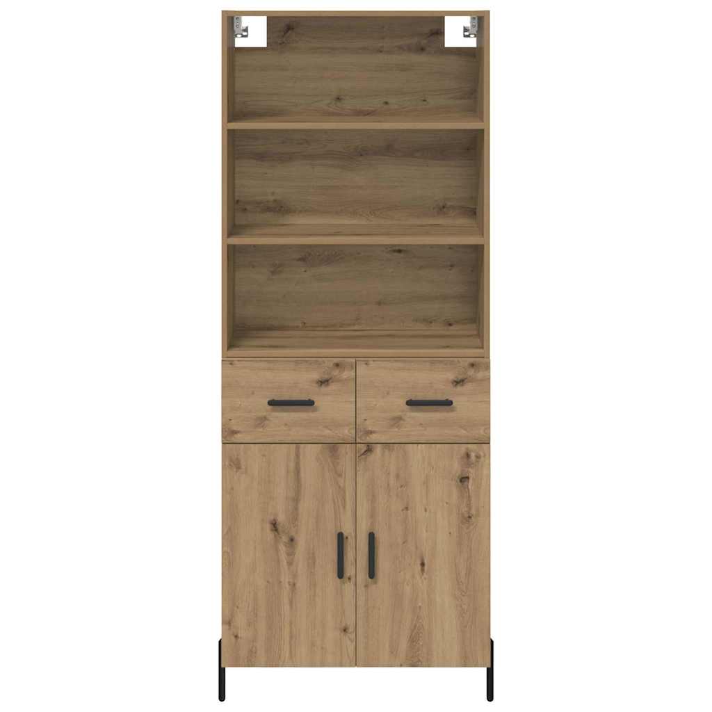 Highboard Artisan Egetræ 69,5 x 32,5 x 180 cm Konstrueret træ