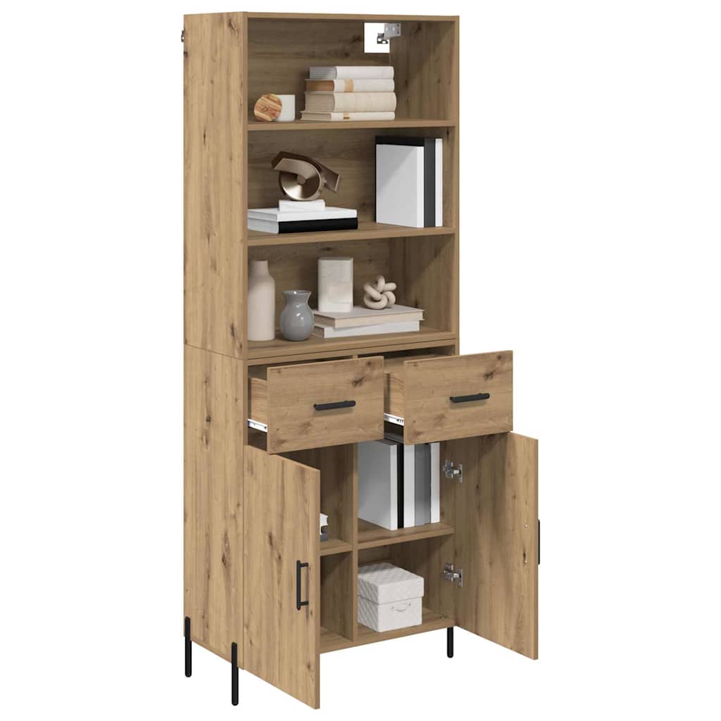Highboard Artisan Egetræ 69,5 x 32,5 x 180 cm Konstrueret træ