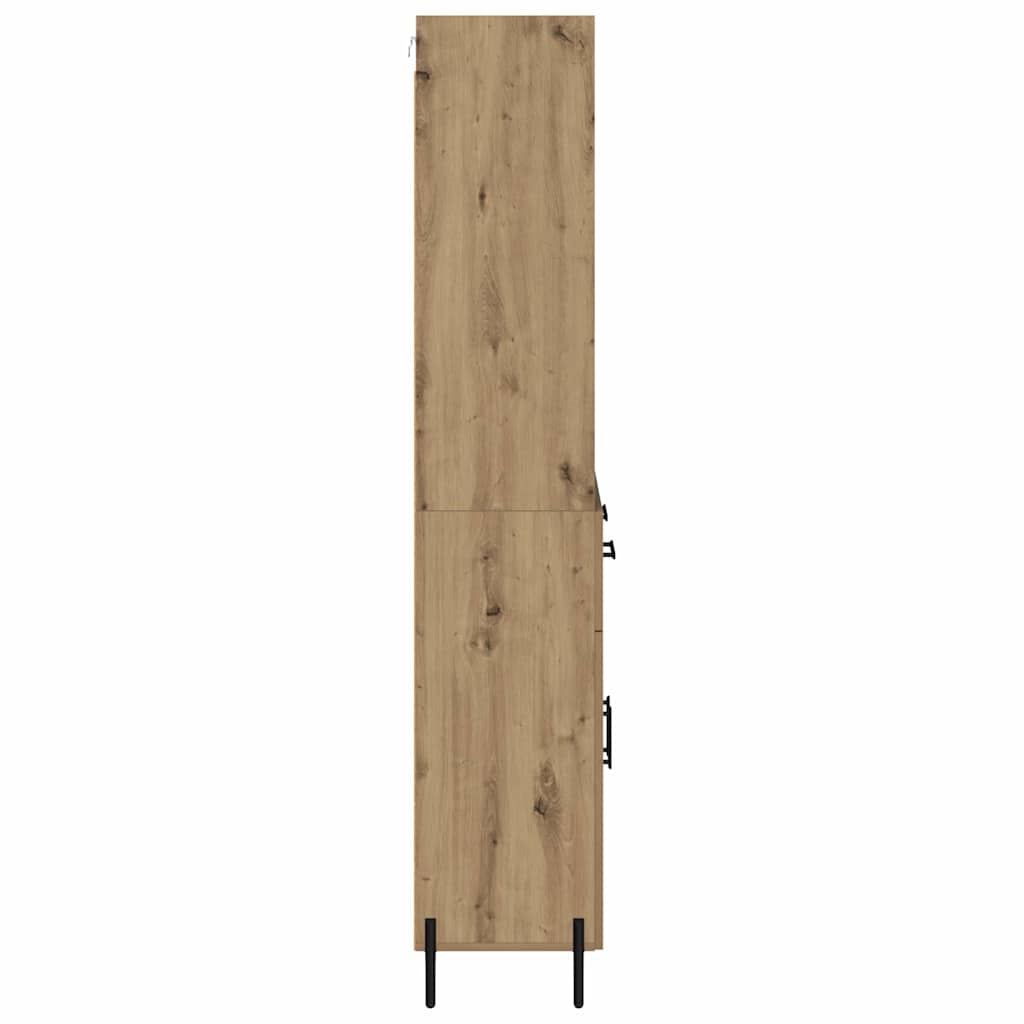 Highboard Artisan Egetræ 69,5 x 32,5 x 180 cm Konstrueret træ