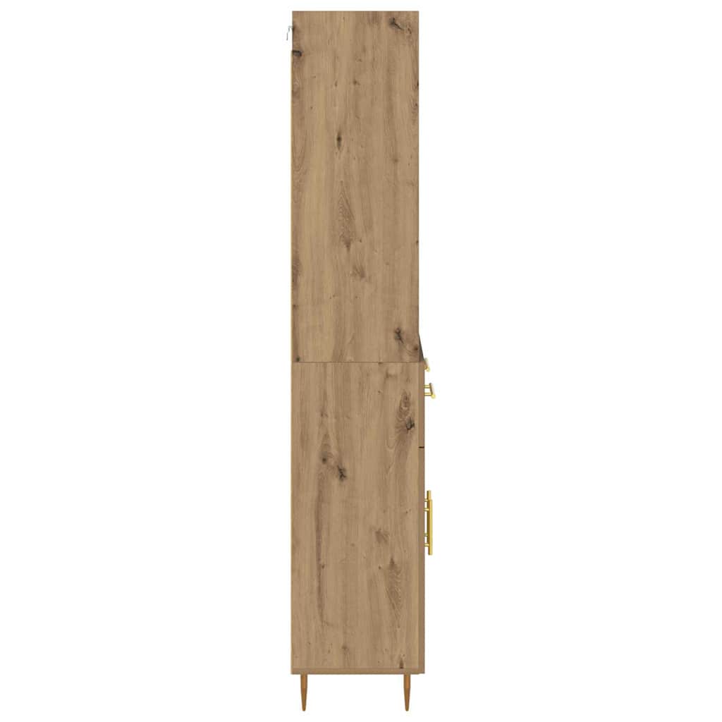 Highboard Artisan Egetræ 69,5 x 34 x 180 cm Konstrueret træ