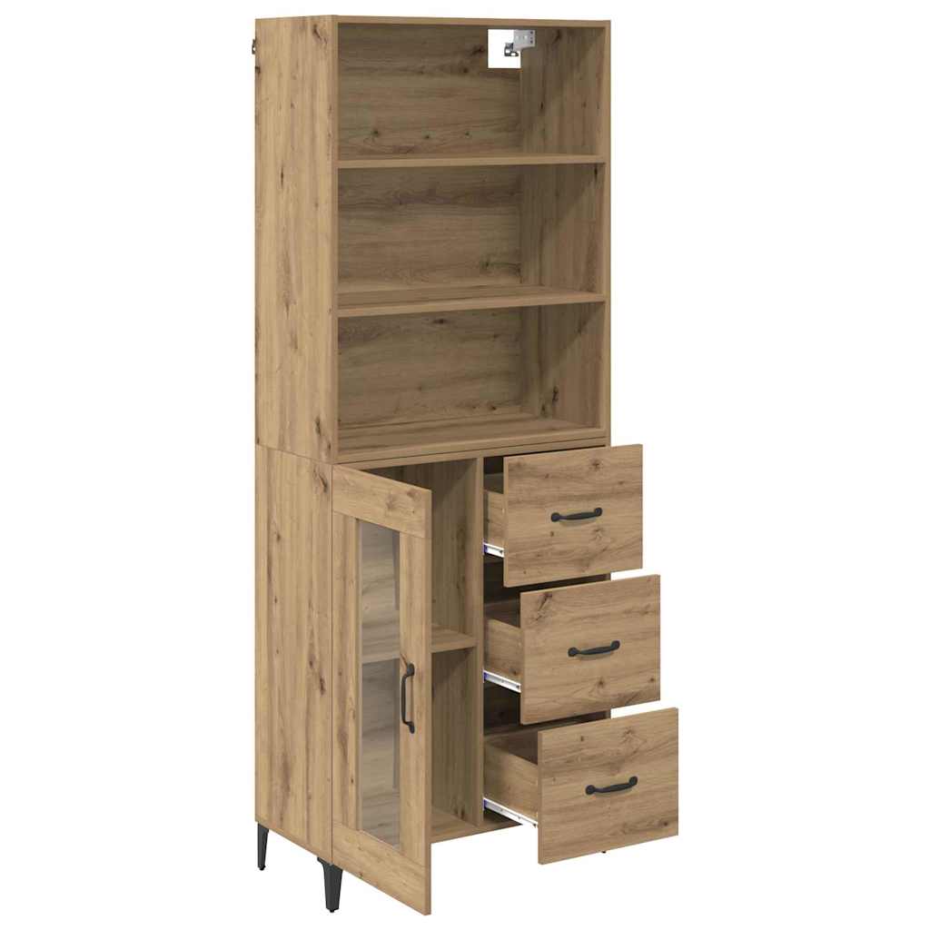 Highboard Artisan Egetræ 69,5 x 34 x 180 cm Konstrueret træ