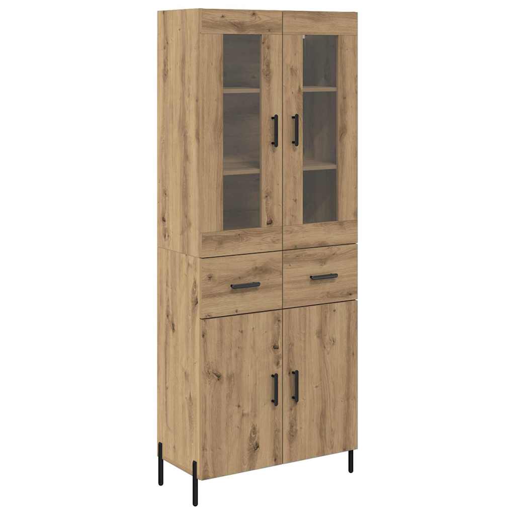 Highboard Artisan Egetræ 69,5 x 34 x 180 cm Konstrueret træ