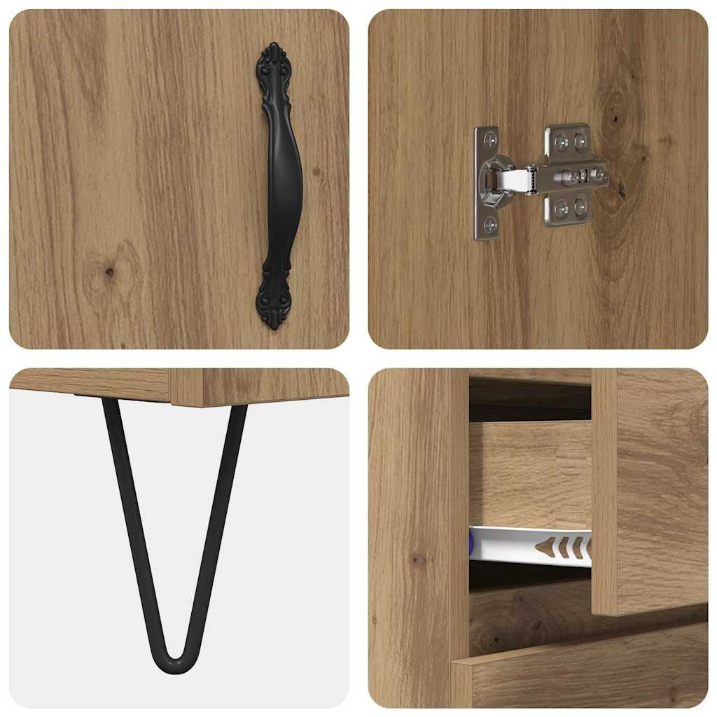 Highboard 2 stk. Artisan Egetræ 69,5 x 34 x 180 cm