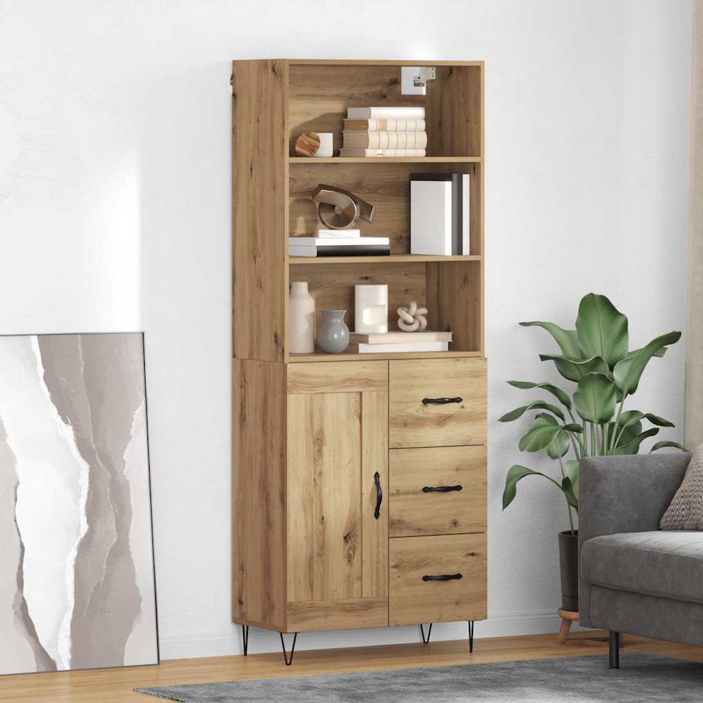 Highboard 2 stk. Artisan Egetræ 69,5 x 34 x 180 cm