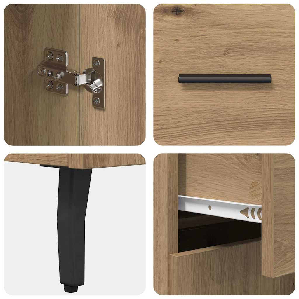 Highboard 2 stk. Artisan Egetræ 69,5 x 32,5 x 180 cm