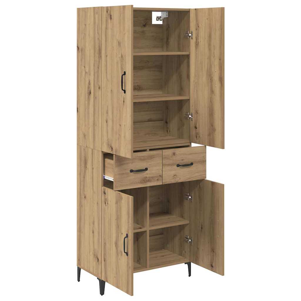 Highboard Artisan Egetræ 69,5 x 34 x 180 cm Konstrueret træ