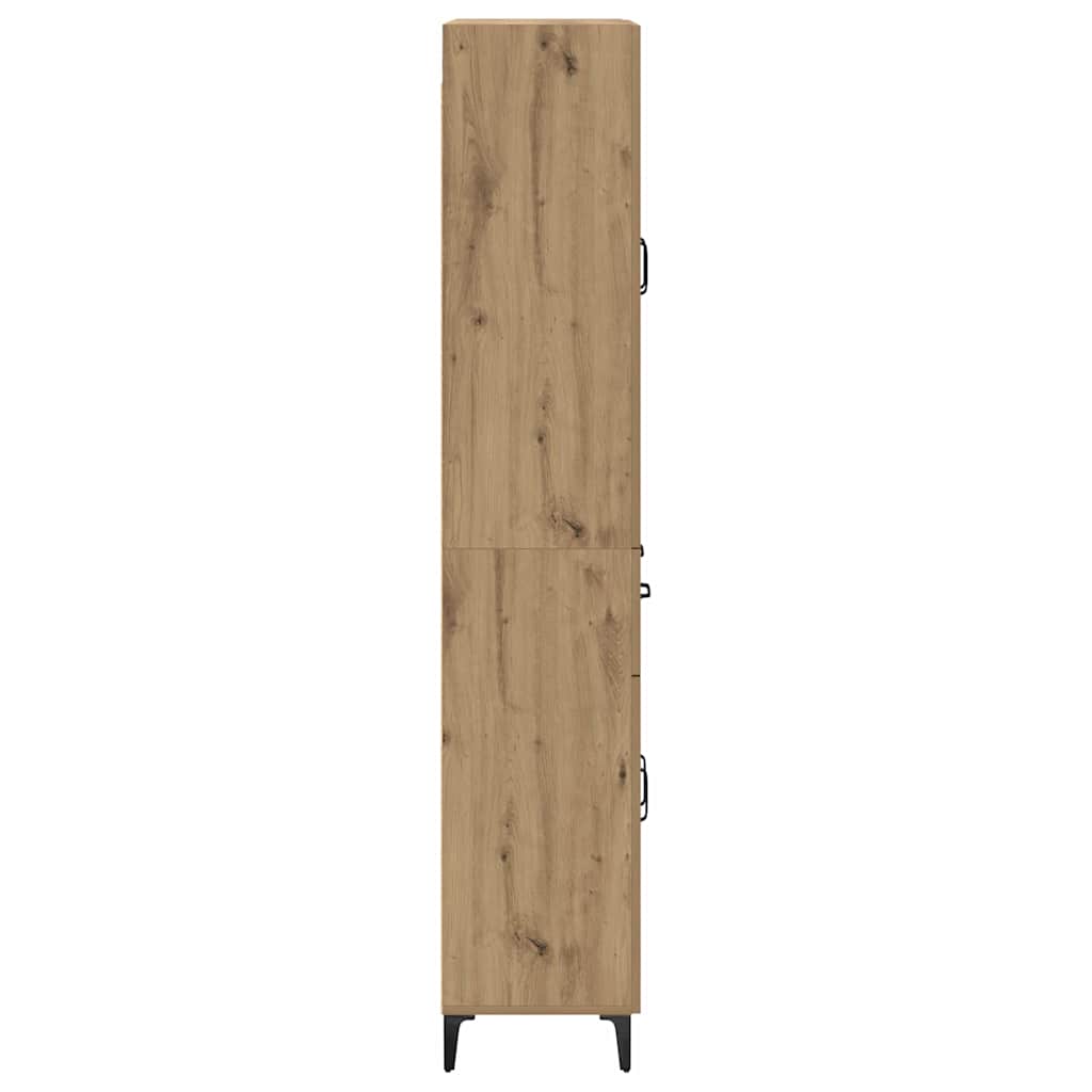 Highboard Artisan Egetræ 69,5 x 34 x 180 cm Konstrueret træ
