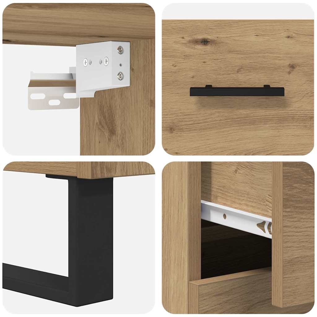 Highboard 2 stk. Artisan Egetræ 69,5 x 34 x 180 cm