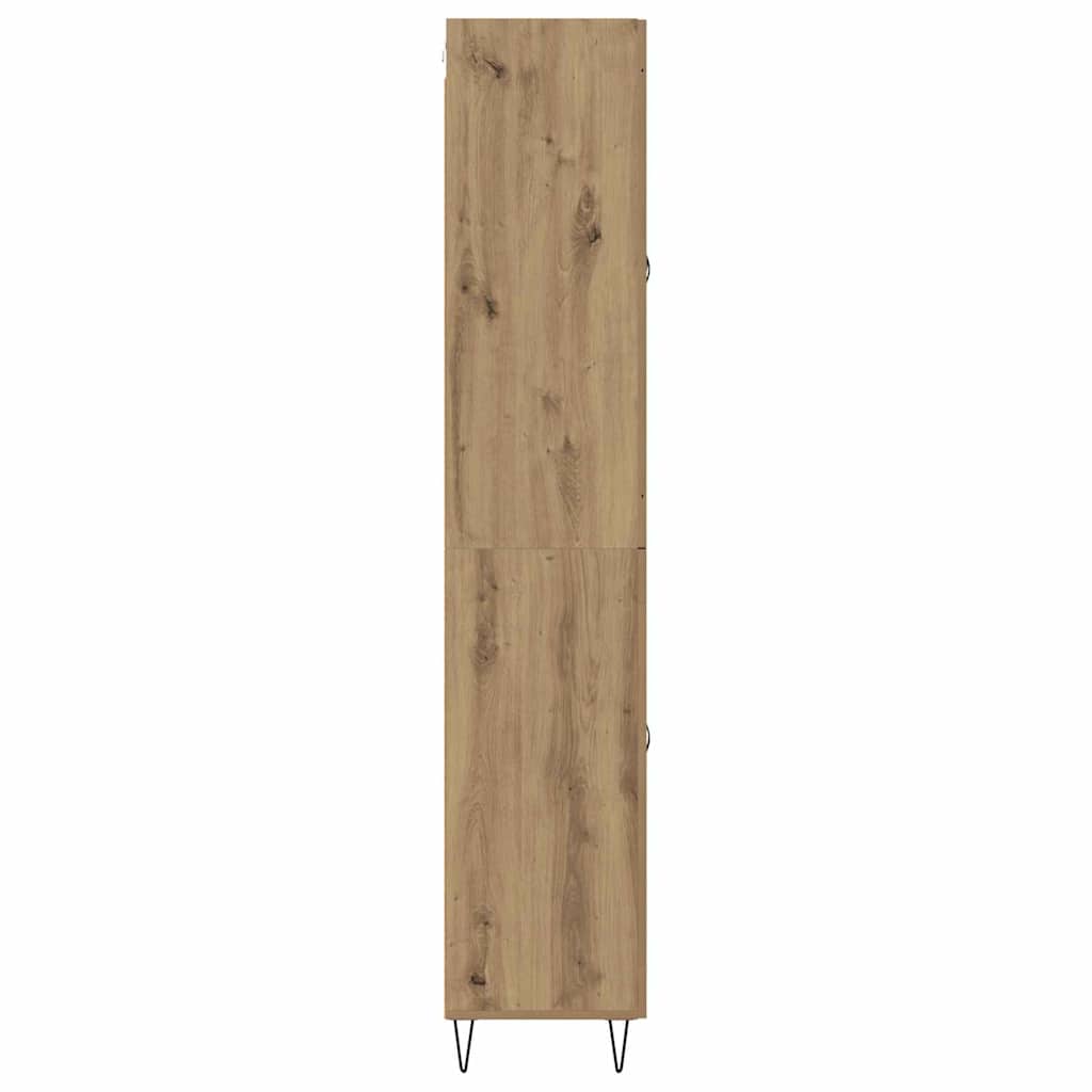 Highboard Artisan Egetræ 69,5 x 34 x 180 cm Konstrueret træ