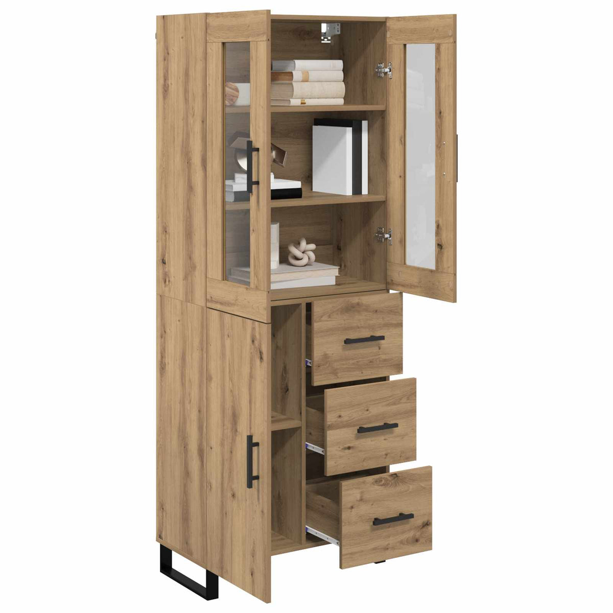 Highboard 2 stk. Artisan Egetræ 69,5 x 34 x 180 cm