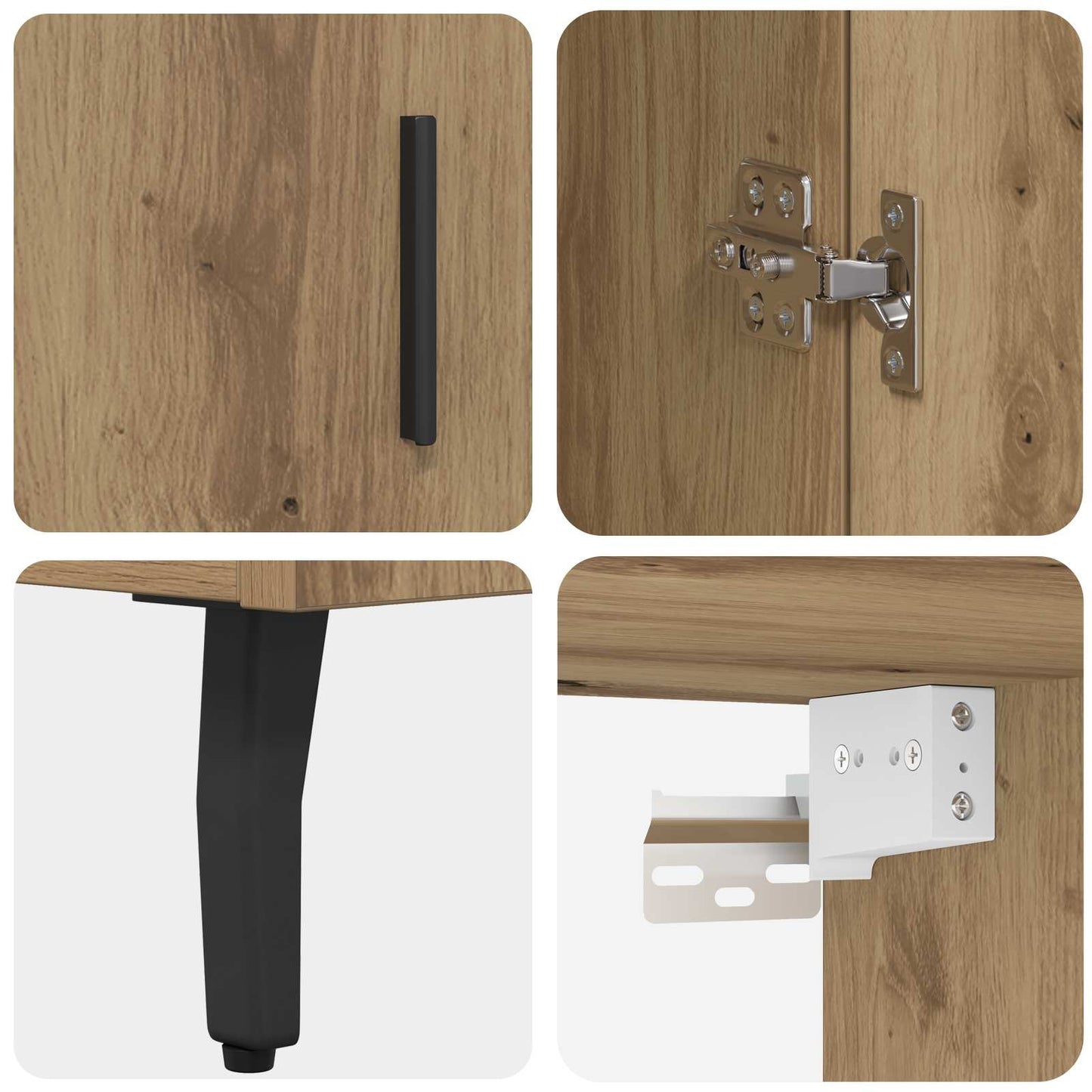 Highboard 2 stk. Artisan Egetræ 69,5 x 32,5 x 180 cm