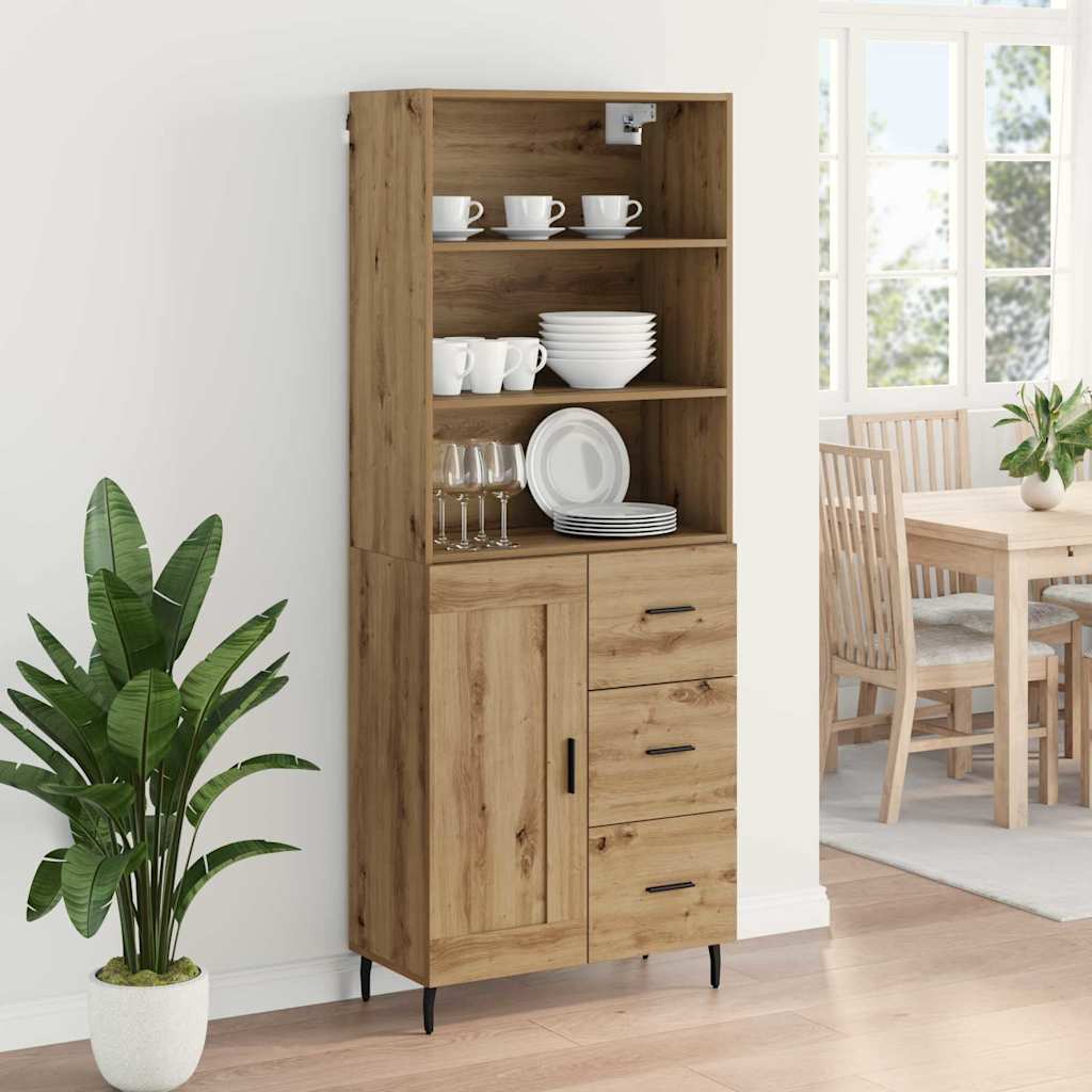 Highboard 2 stk. Artisan Egetræ 69,5 x 32,5 x 180 cm
