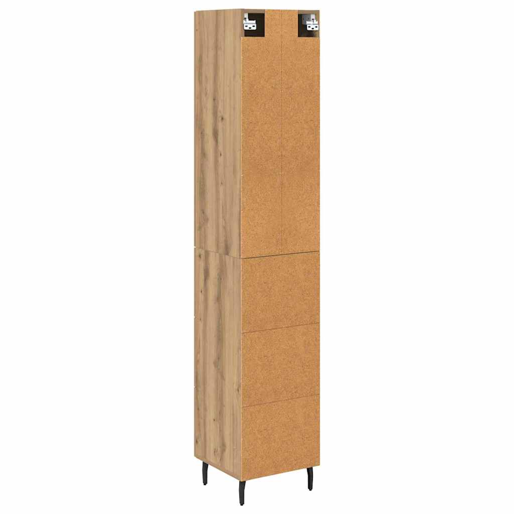 Highboard Artisan Egetræ 34,5 x 34 x 180 cm Konstrueret træ