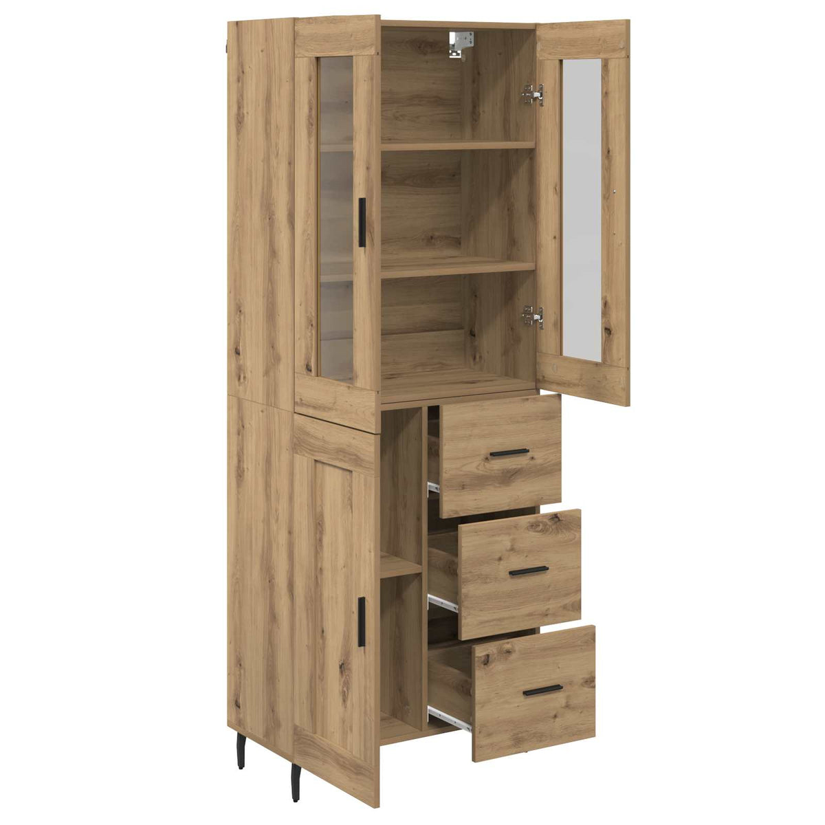 Highboard 2 stk. Artisan Egetræ 69,5 x 34 x 180 cm