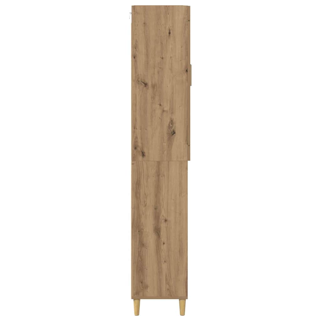 Highboard Artisan Egetræ 69,5 x 34 x 180 cm Ingeniørtræ og glas