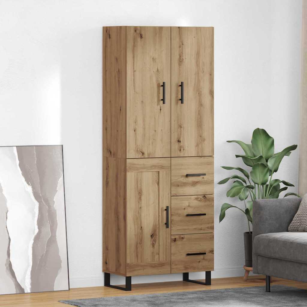 Highboard 2 stk. Artisan Egetræ 69,5 x 34 x 180 cm