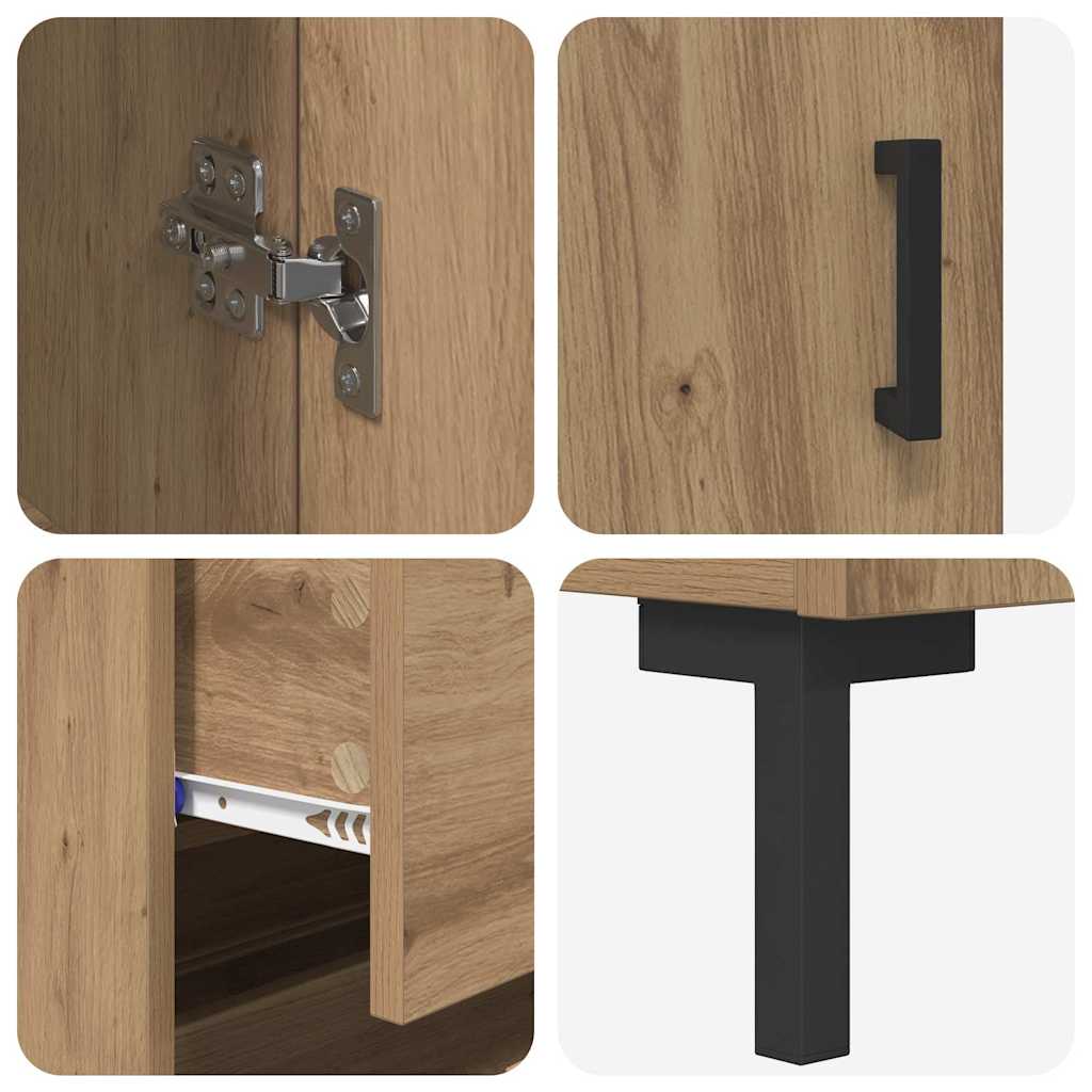 Highboard 2 stk. Artisan Egetræ 69,5 x 34 x 180 cm