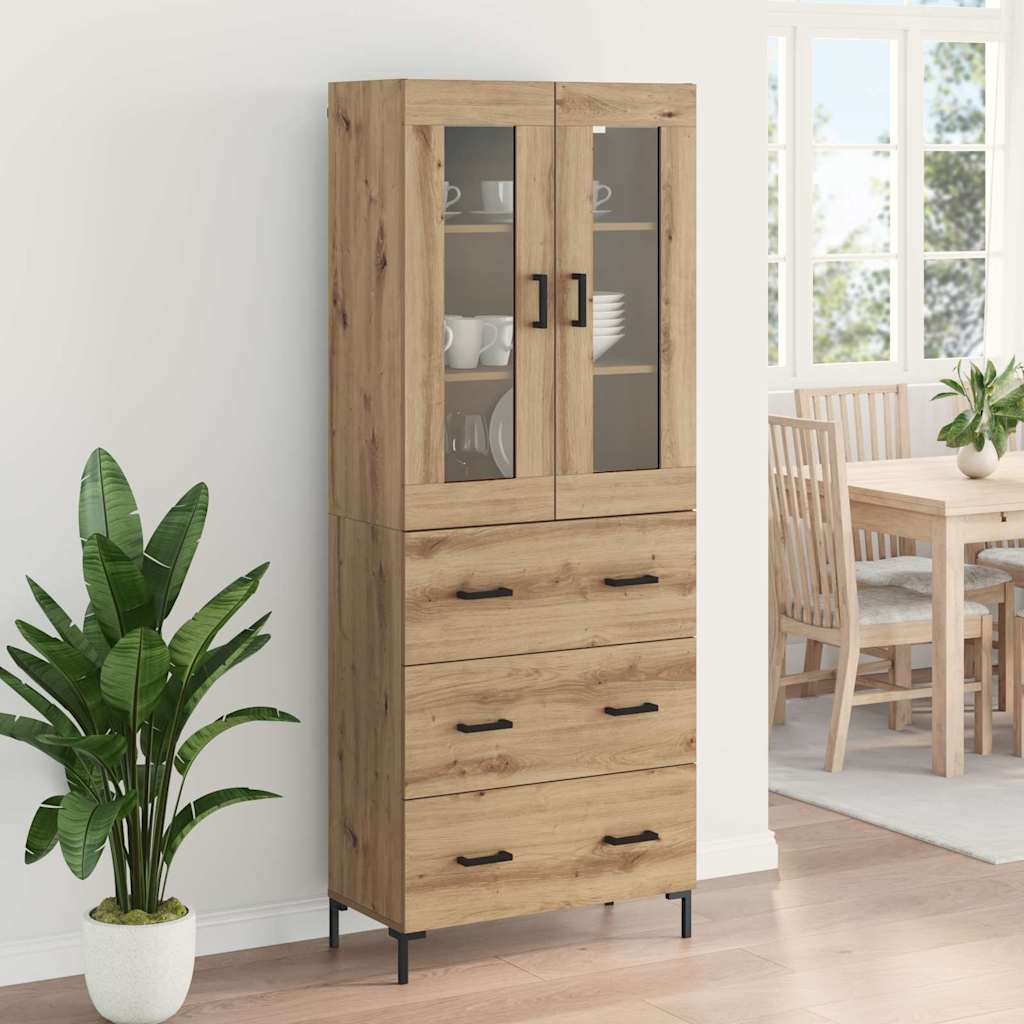 Highboard 2 stk. Artisan Egetræ 69,5 x 34 x 180 cm