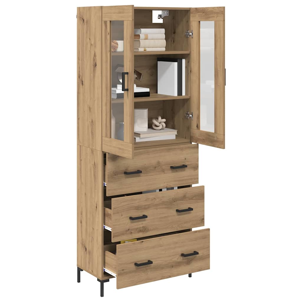 Highboard 2 stk. Artisan Egetræ 69,5 x 34 x 180 cm