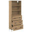 Highboard 2 stk. Artisan Egetræ 69,5 x 34 x 180 cm