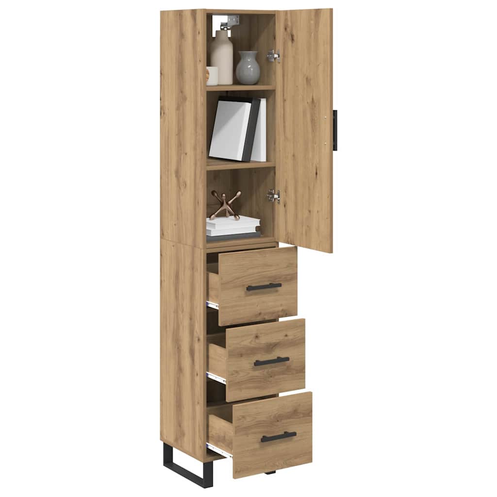 Highboard Artisan Egetræ 34,5 x 34 x 180 cm Konstrueret træ