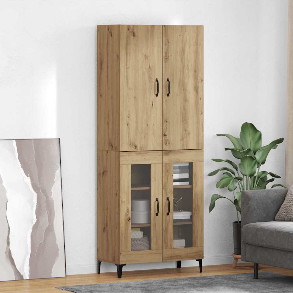 Highboard Artisan Egetræ 69,5 x 34 x 180 cm Konstrueret træ