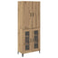 Highboard Artisan Egetræ 69,5 x 34 x 180 cm Konstrueret træ
