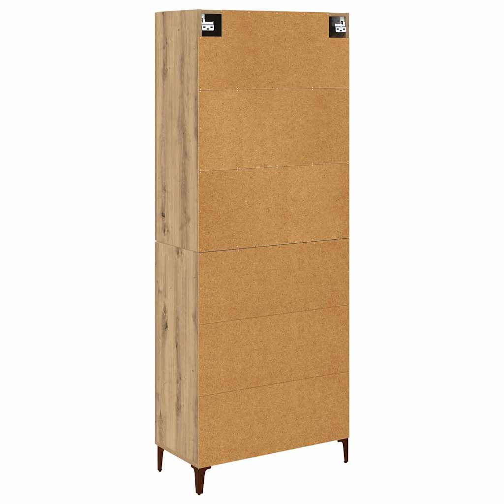 Highboard Artisan Egetræ 69,5 x 34 x 180 cm Konstrueret træ