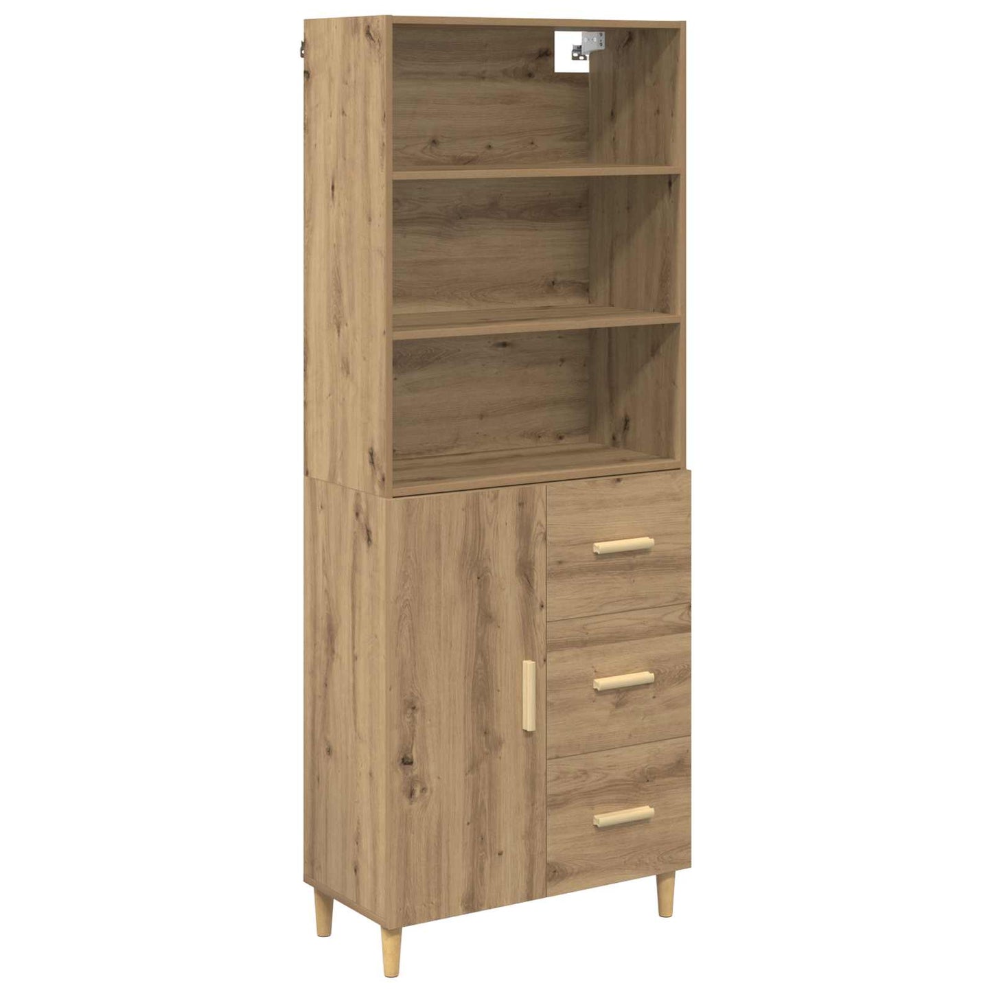 Highboard Artisan Egetræ 69,5 x 32,5 x 180 cm Konstrueret træ