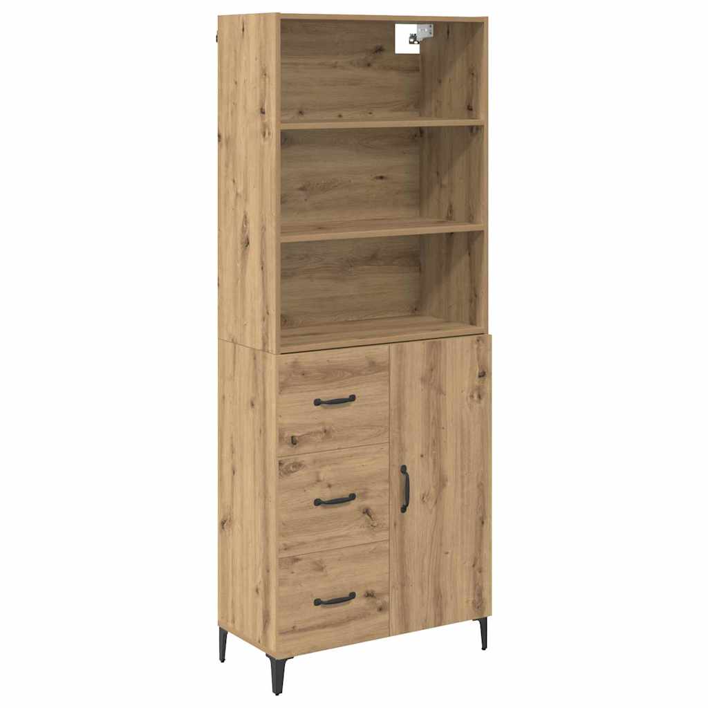 Highboard Artisan Egetræ 69,5 x 34 x 180 cm Konstrueret træ