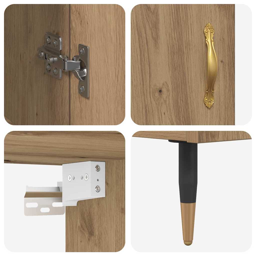 Highboard 2 stk. Artisan Egetræ 69,5 x 34 x 180 cm