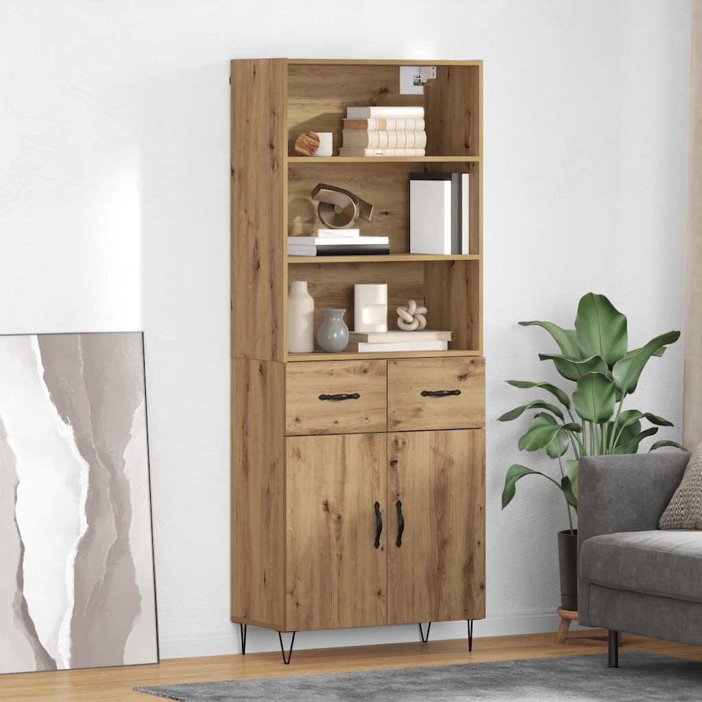 Highboard 2 stk. Artisan Egetræ 69,5 x 34 x 180 cm