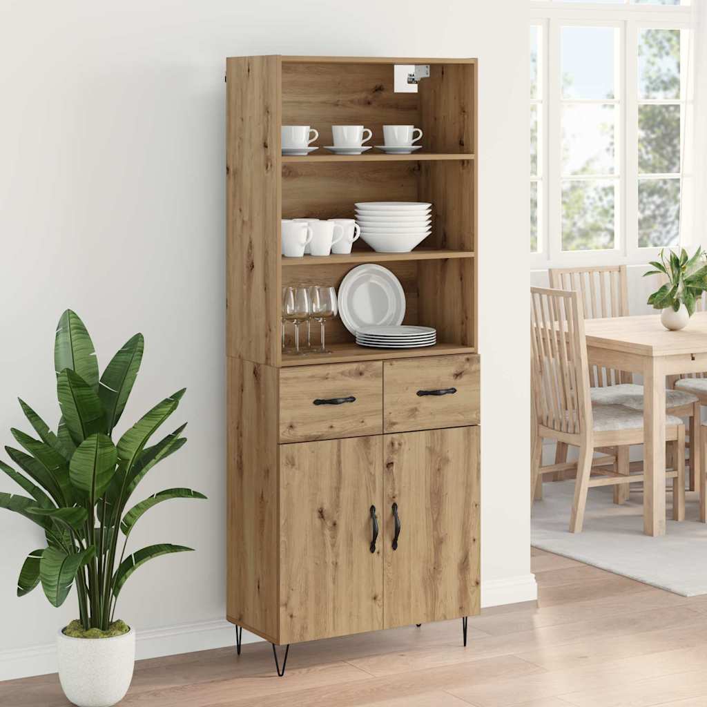 Highboard 2 stk. Artisan Egetræ 69,5 x 34 x 180 cm