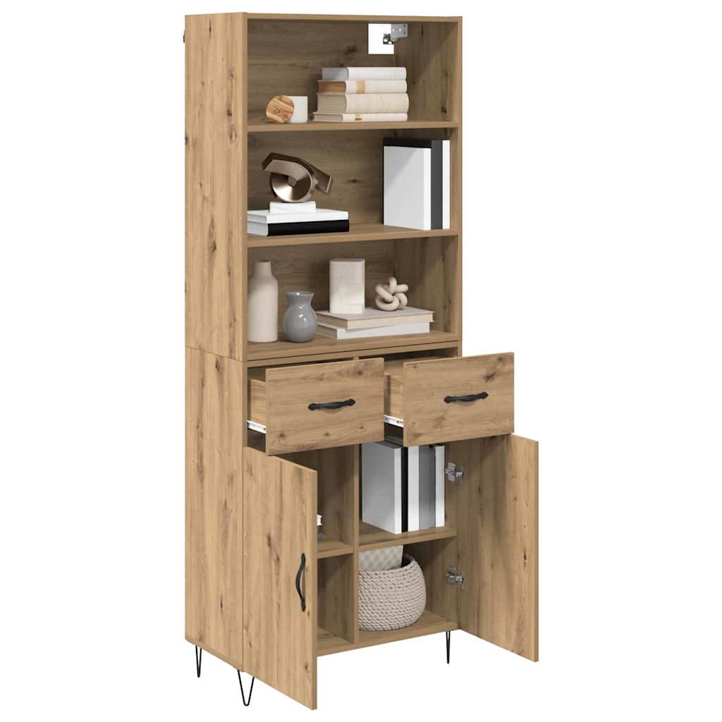 Highboard 2 stk. Artisan Egetræ 69,5 x 34 x 180 cm