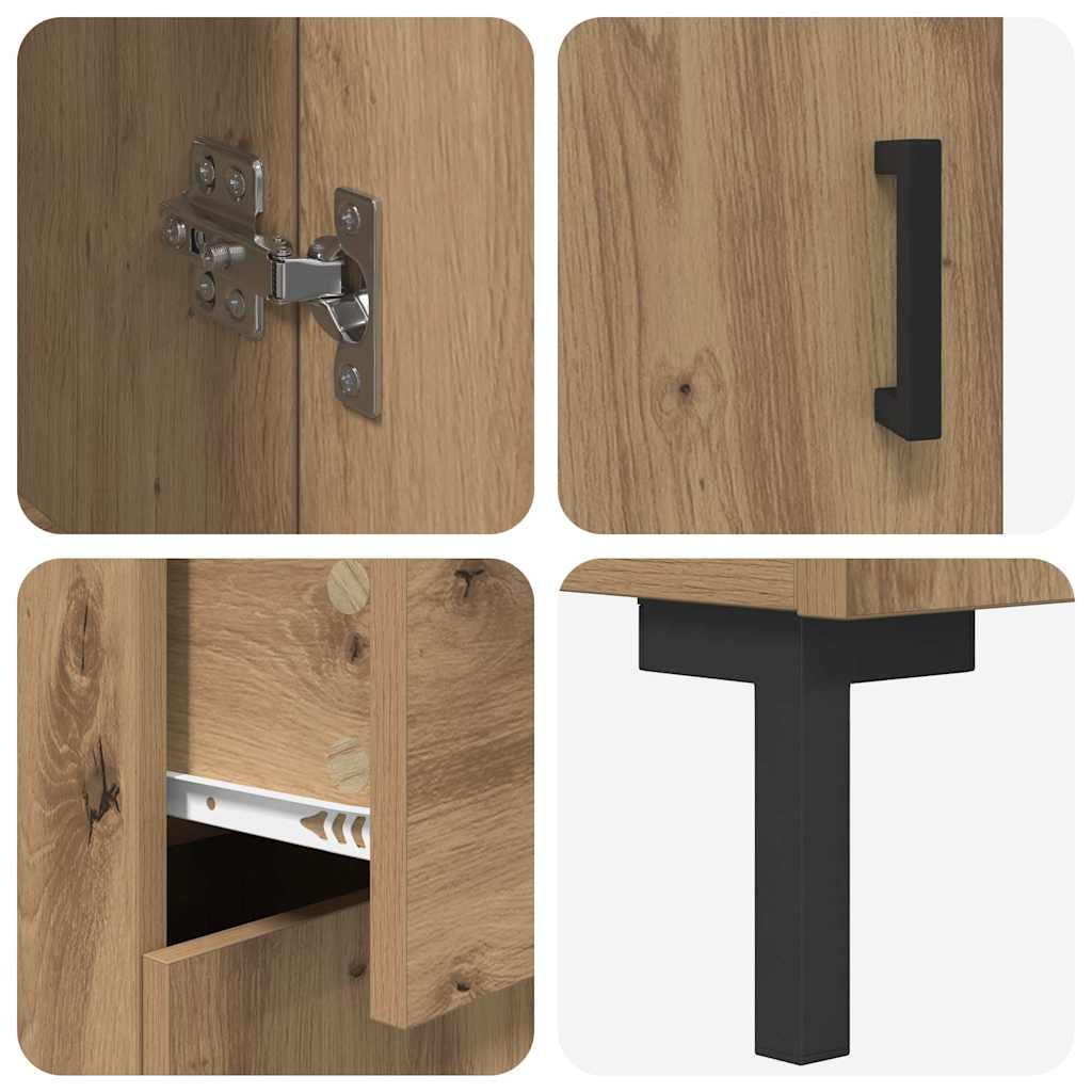 Highboard 2 stk. Artisan Egetræ 69,5 x 34 x 180 cm