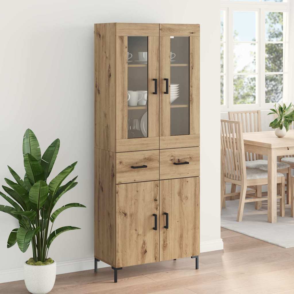 Highboard 2 stk. Artisan Egetræ 69,5 x 34 x 180 cm