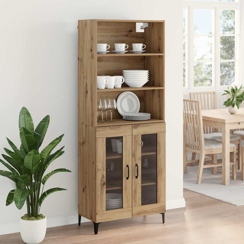 Highboard Artisan Egetræ 69,5 x 34 x 180 cm Konstrueret træ