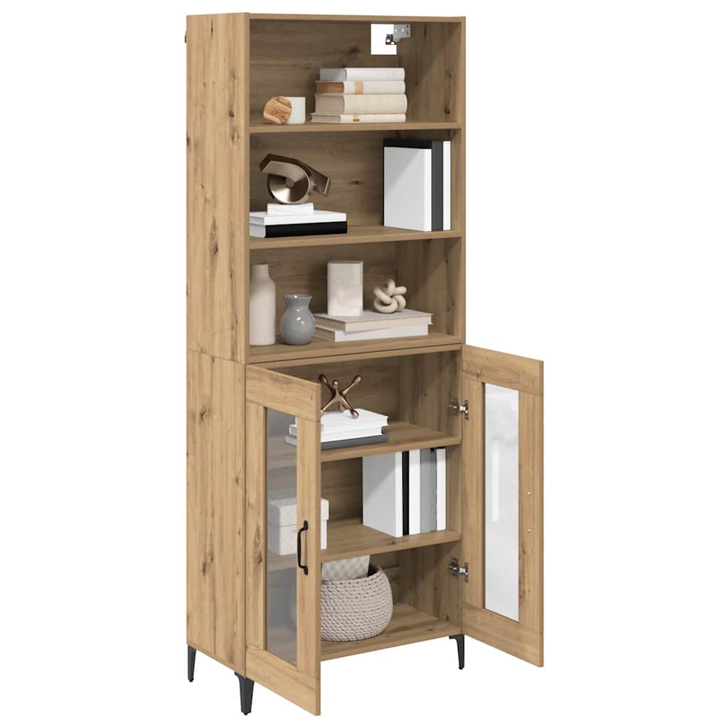Highboard Artisan Egetræ 69,5 x 34 x 180 cm Konstrueret træ