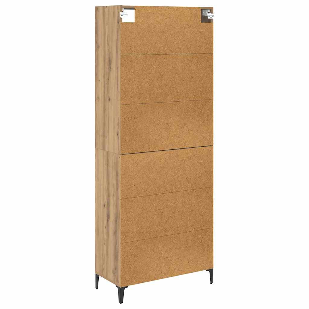 Highboard Artisan Egetræ 69,5 x 34 x 180 cm Konstrueret træ