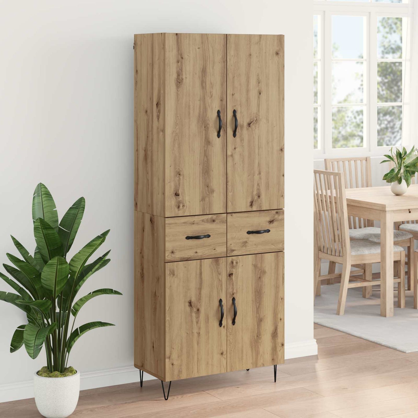 Highboard 2 stk. Artisan Egetræ 69,5 x 34 x 180 cm