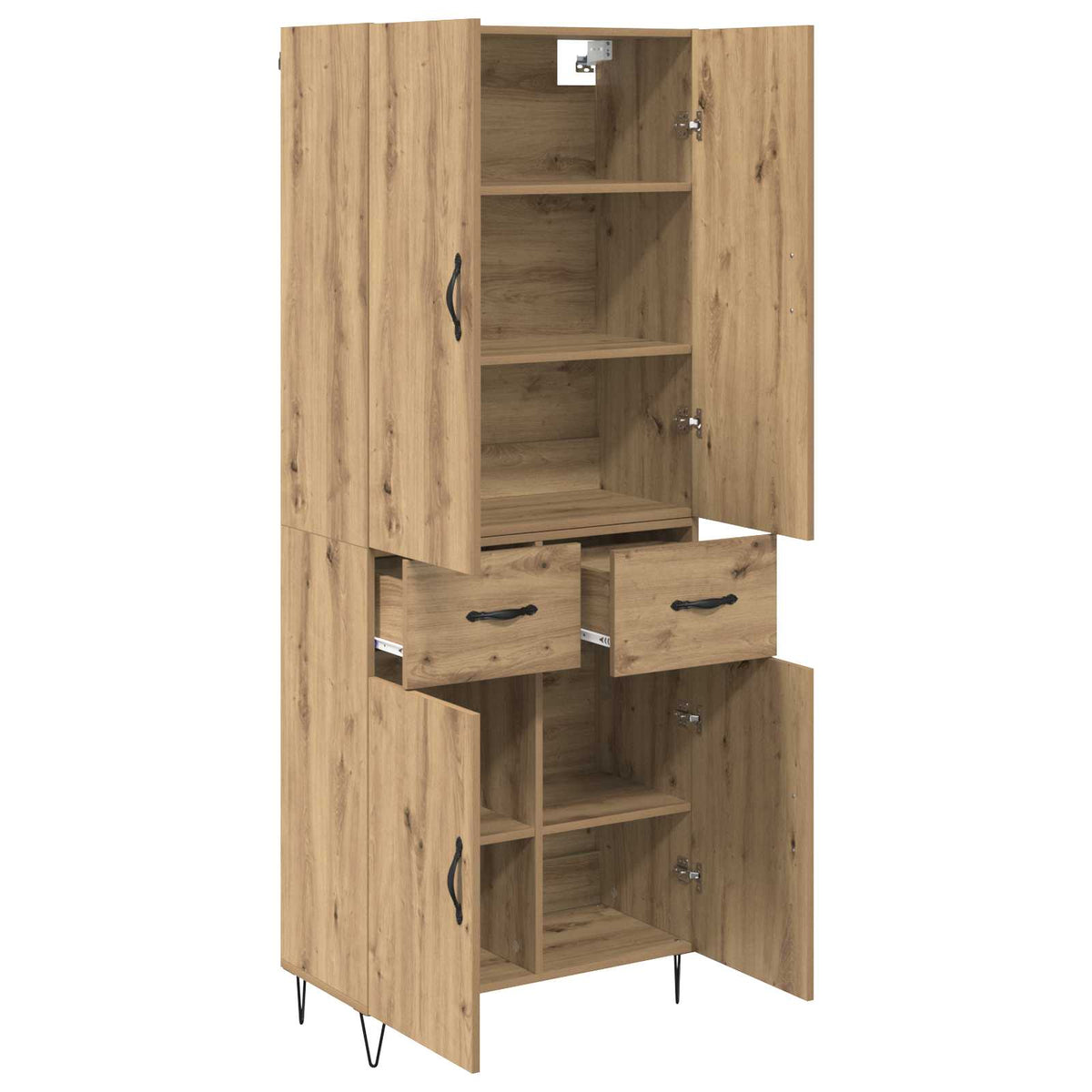 Highboard 2 stk. Artisan Egetræ 69,5 x 34 x 180 cm