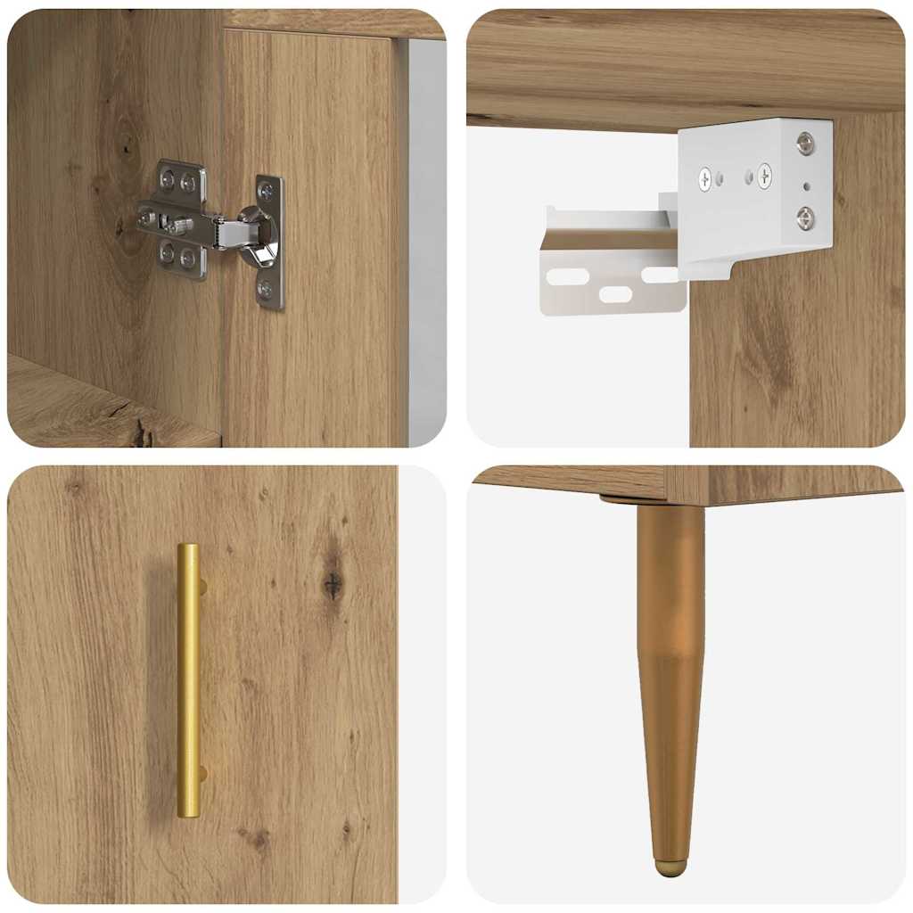 Highboard 2 stk. Artisan Egetræ 34,5 x 34 x 180 cm