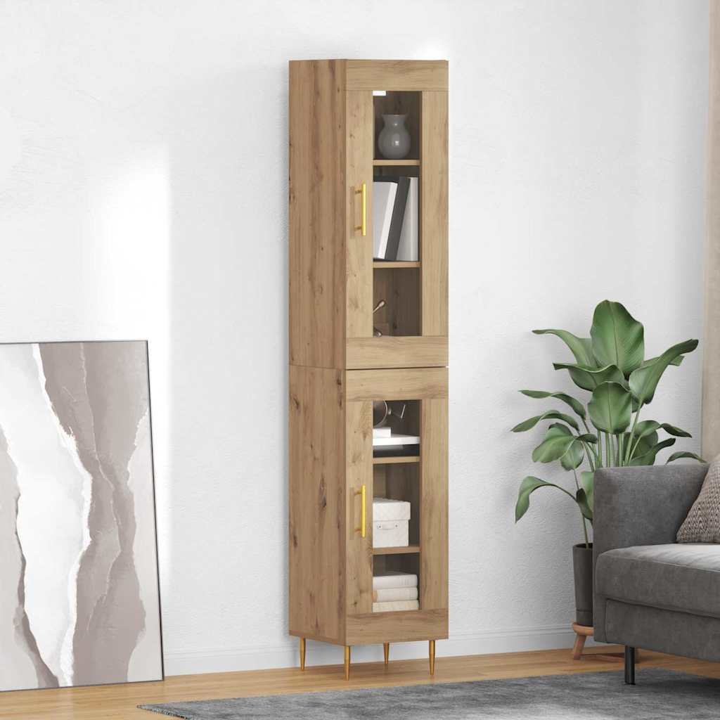 Highboard 2 stk. Artisan Egetræ 34,5 x 34 x 180 cm