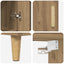 Highboard Artisan Egetræ 69,5 x 34 x 180 cm Ingeniørtræ og glas