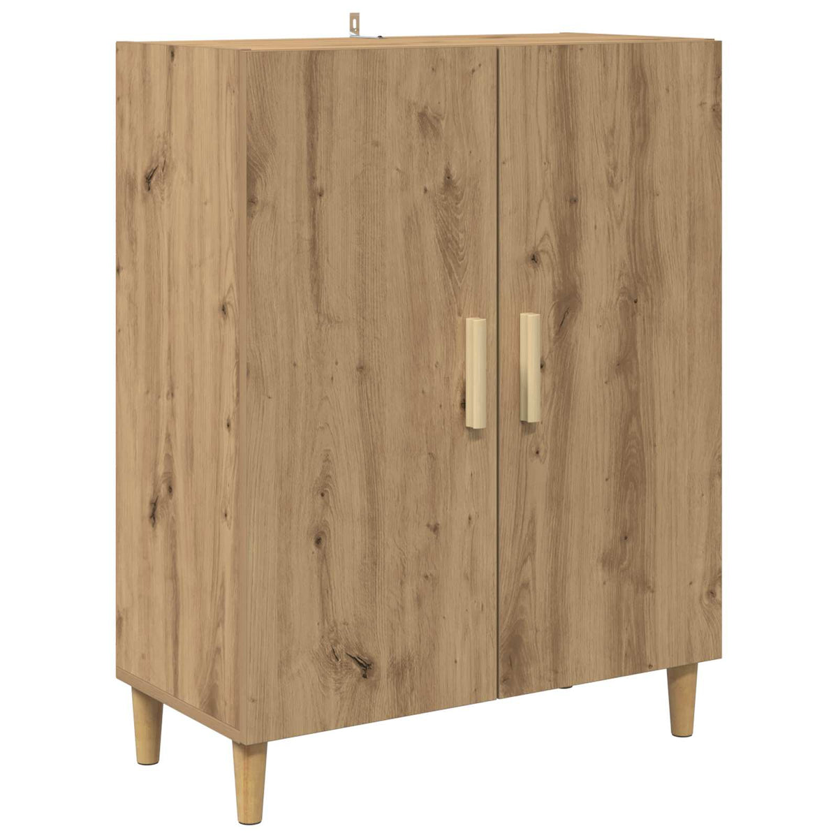 Highboard Artisan Egetræ 69,5 x 34 x 180 cm Ingeniørtræ og glas