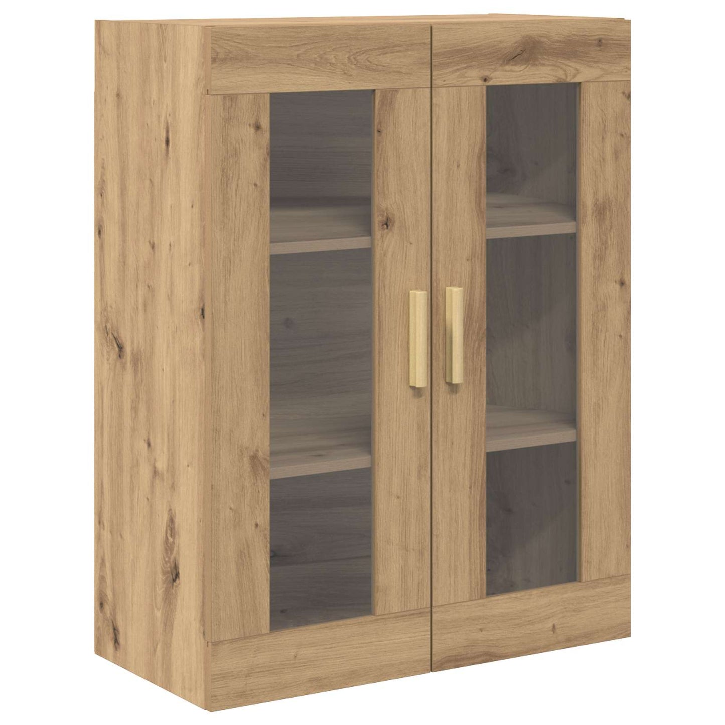 Highboard Artisan Egetræ 69,5 x 34 x 180 cm Ingeniørtræ og glas