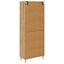 Highboard Artisan Egetræ 69,5 x 34 x 180 cm Ingeniørtræ og glas