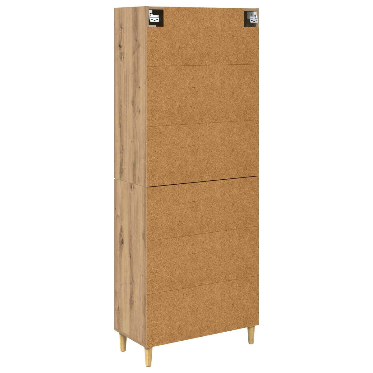 Highboard Artisan Egetræ 69,5 x 34 x 180 cm Ingeniørtræ og glas