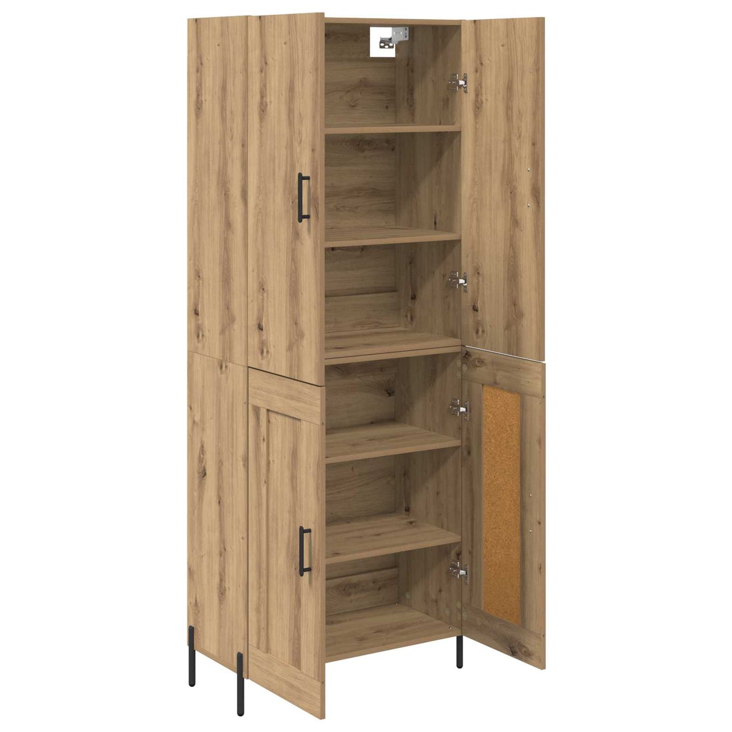 Highboard Artisan Egetræ 69,5 x 34 x 180 cm Konstrueret træ