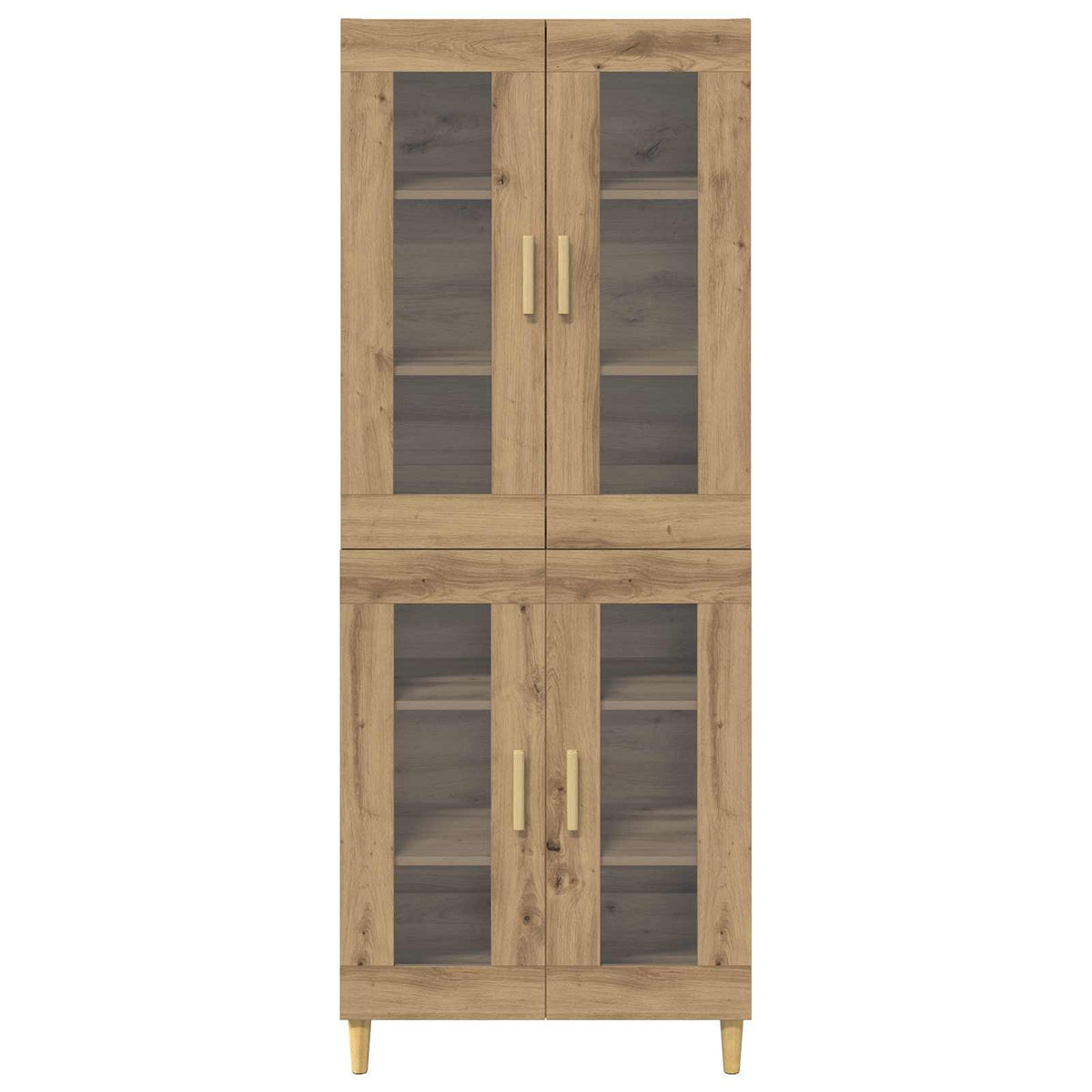Highboard Artisan Egetræ 69,5 x 34 x 180 cm Konstrueret træ